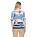 Betty Barclay - 2741 1754 T-shirt kort mouw print wit blauw beige.